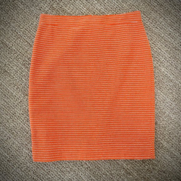 J. Crew Orange Dot Dot Dash Pencil Skirt - Picture 4 of 10